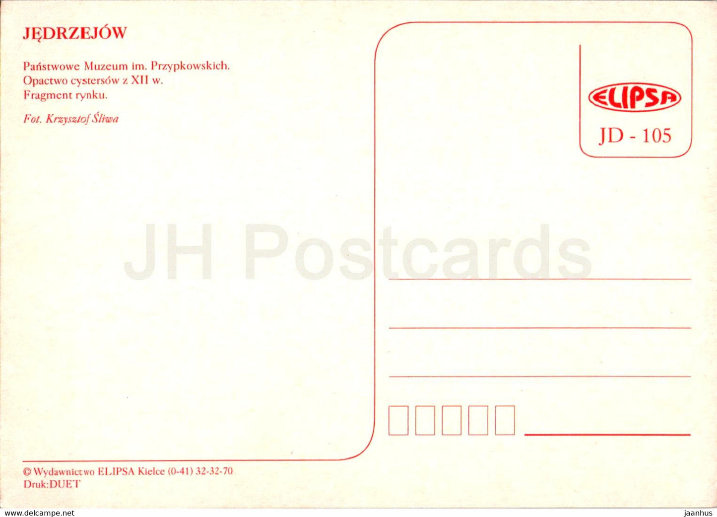 Jedrzejow - Panstwowe muzeum - Opactwo cystersow - rynok - State Museum - Cistercian Abbey - multiview - Poland - unused