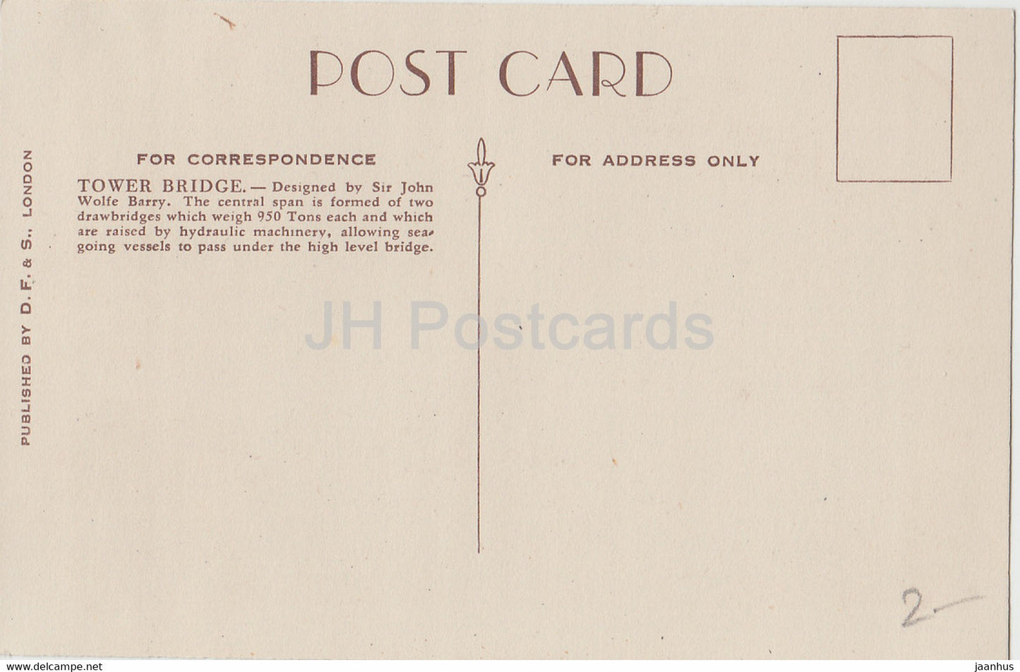 London - Pool of London & The Tower Bridge - Dampfer - Schiff - alte Postkarte - England - Vereinigtes Königreich - unbenutzt