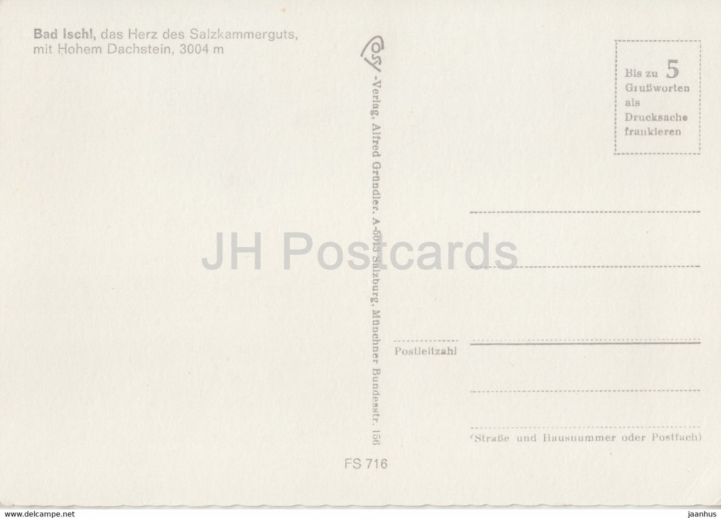 Bad Ischl das Herz des Salzkammerguts mit Hohem Dachstein 3004 m - Österreich - unbenutzt
