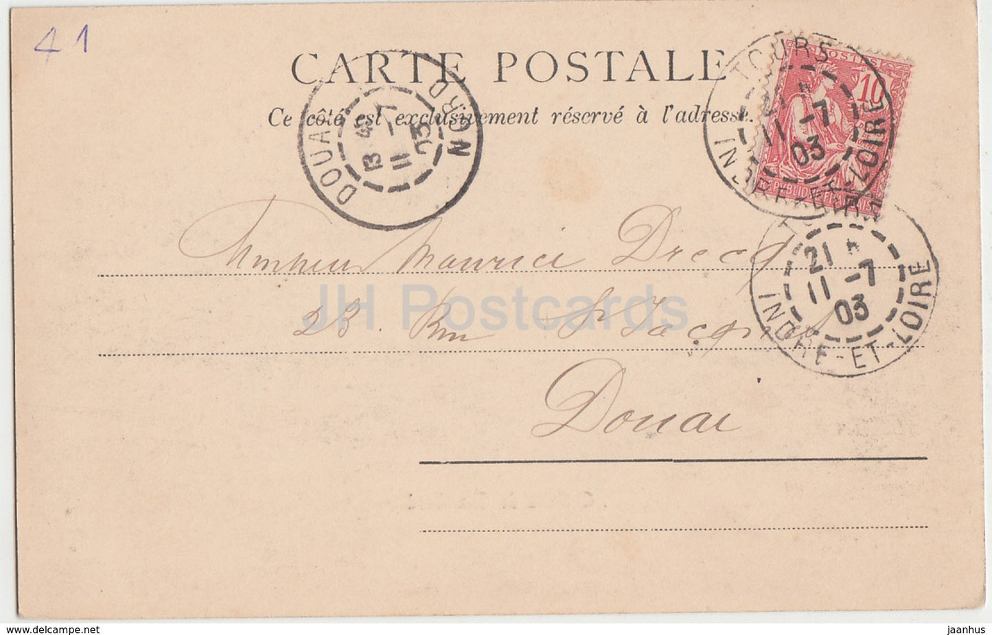 Chateau de Chambord - castle - 1903 - old postcard - France - used