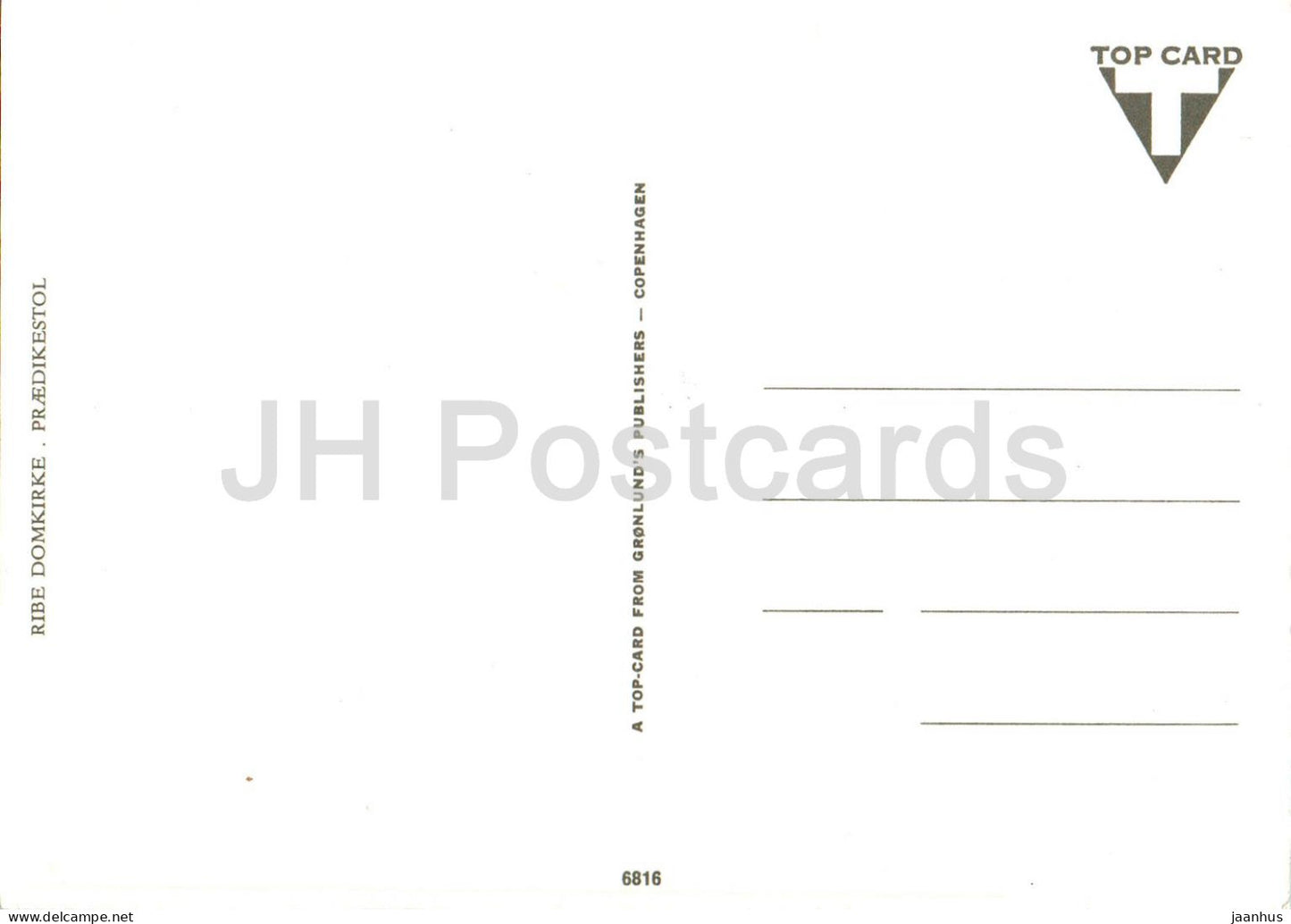 Ribe - Domkirke - Praedikestol - Pulpit - cathedral - 6816 - Denmark - unused