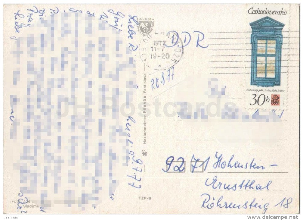 Praha - Prague - city views - Czechoslovakia - Czech - used 1977 - JH Postcards