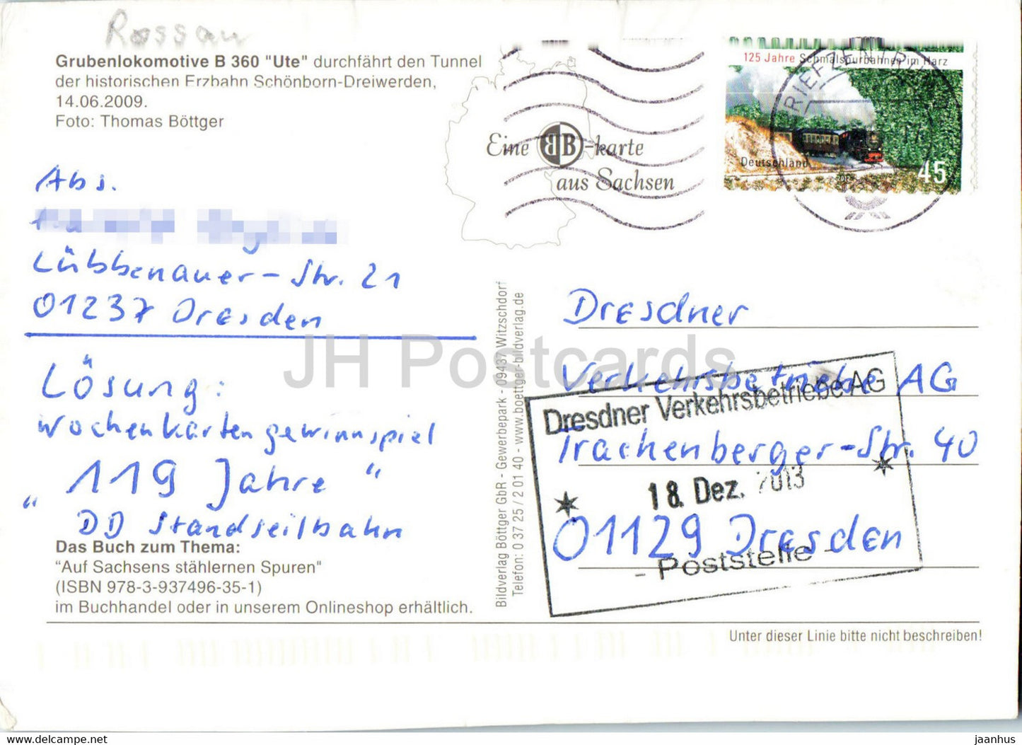 Grubenlokomotive B 360 Ute - Erzbahn Schonborn Dreiwerden - train - railway - locomotive - 2013 - Germany - used