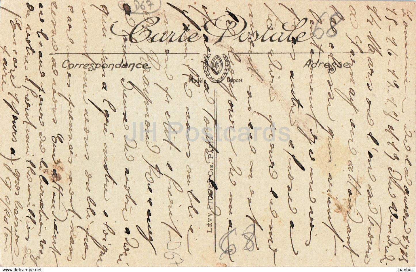 Thann - La Cathedrale et la Montagne du Rangen - 929 - old postcard - France - used