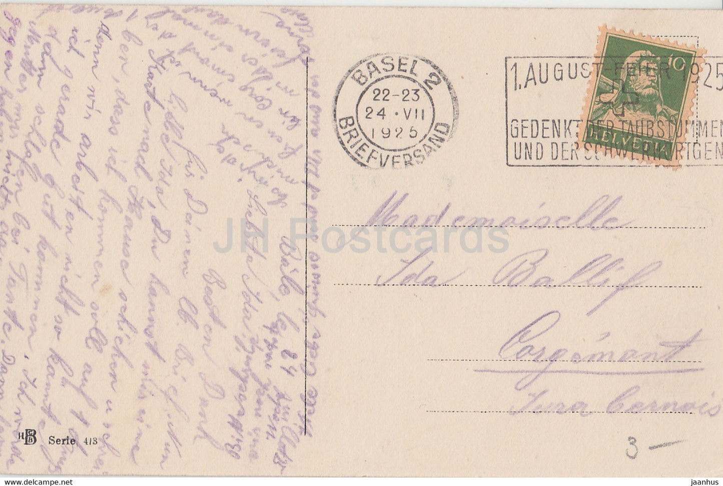 nature - illustration - old postcard - 1925 - used