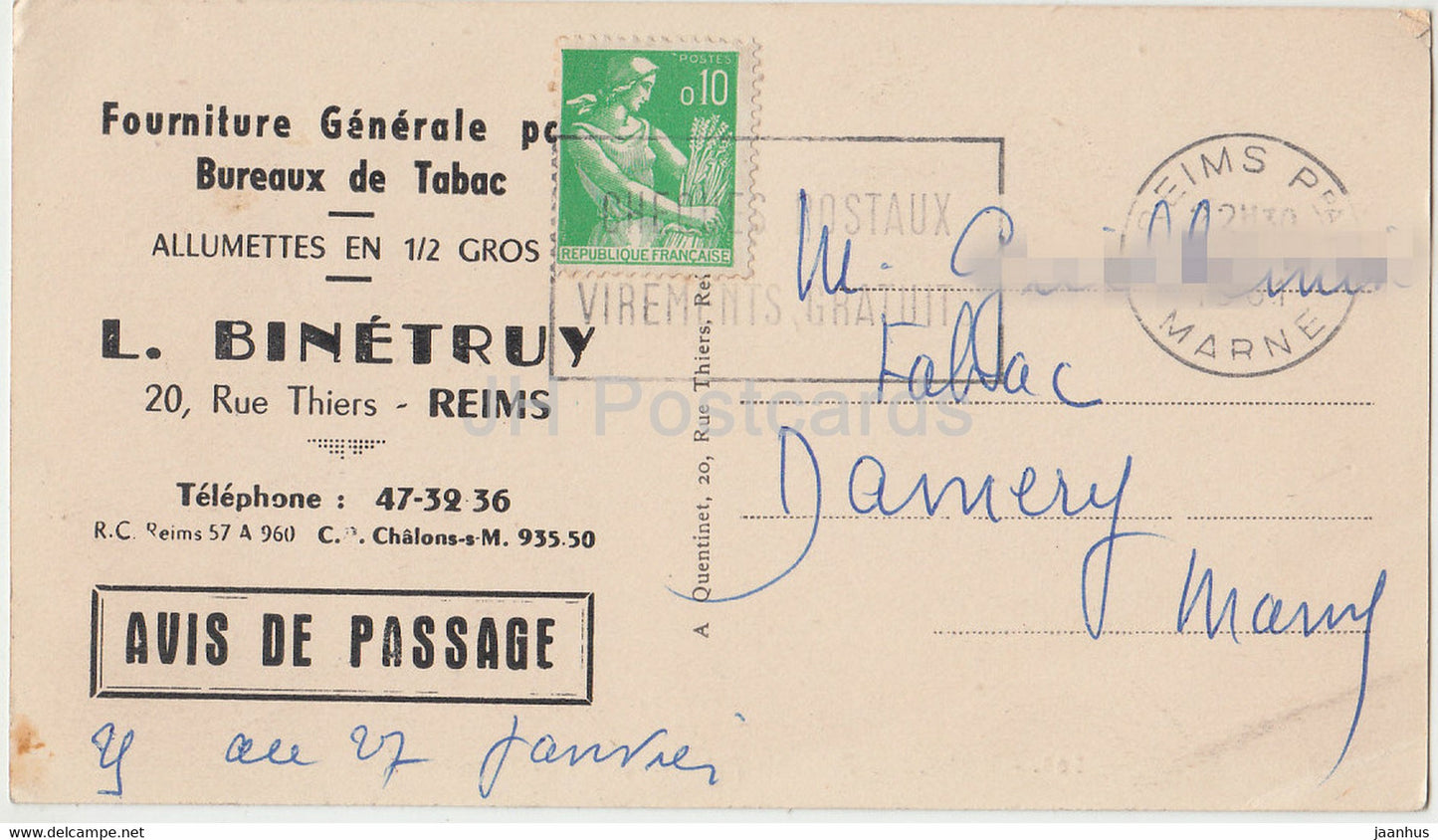 Reims - Maison Pommery - Vue Panoramique - 264 - alte Postkarte - 1961 - Frankreich - gebraucht