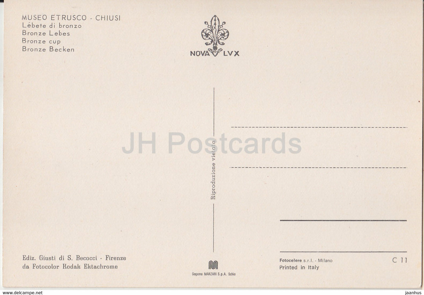 Museo Etrusco - Chiusi - Coupe en bronze - Musée étrusque - art ancien - Italie - Italia - inutilisé