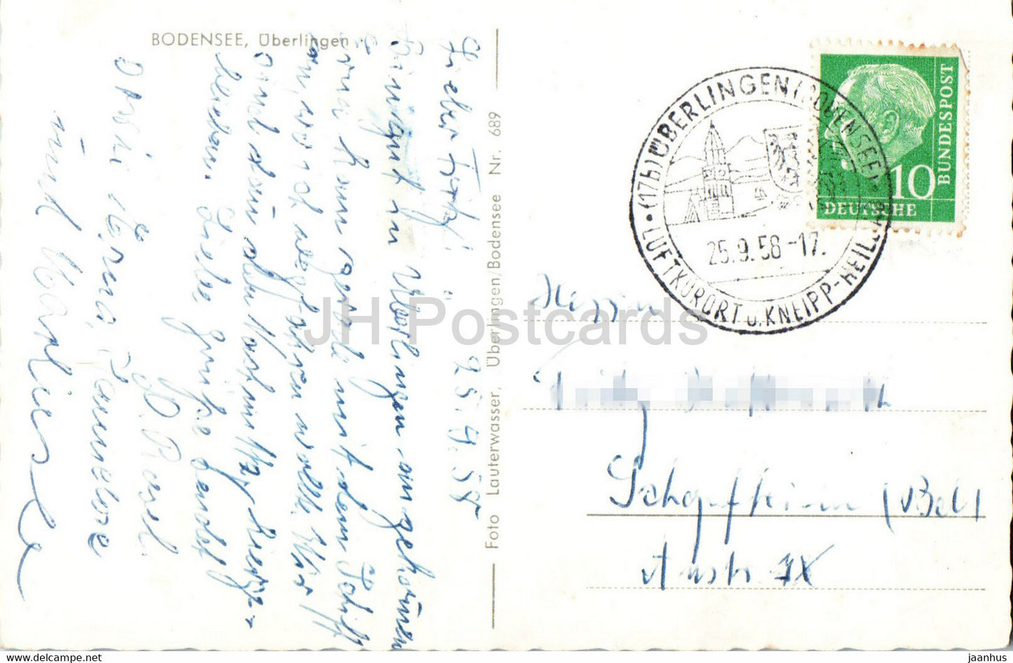 Bodensee - Uberlingen - old postcard - 1958 - Germany - used