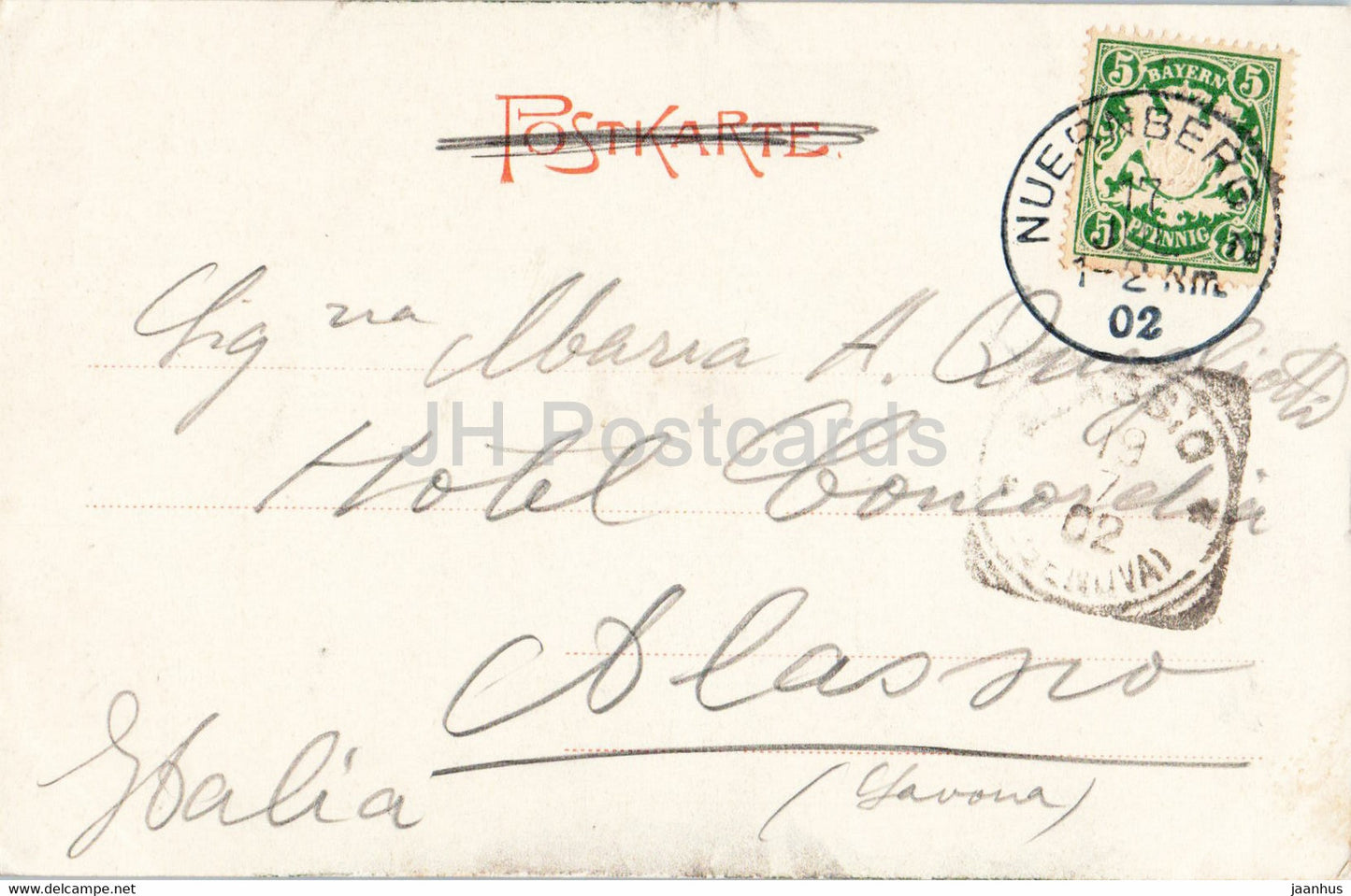 Nurnberg - Nuremberg - Kaiserstallung von Osten - old postcard - 1902 - Germany - used
