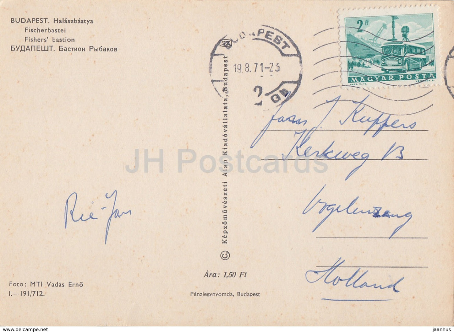 Budapest - Bastion des Pêcheurs - 1971 - Hongrie - occasion