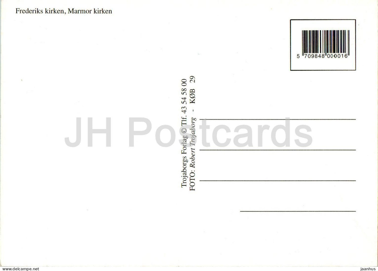 Copenhagen - Frederiks Kirken - Marmor Kirken - church - multiview - KOB 29 - Denmark - unused