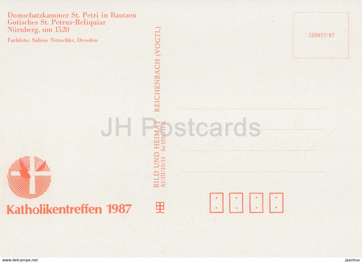 Gotisches St Petri Reliquiar - St Peter - Domschatzkammer St Petri in Bautzen - 1987 - DDR Germany - unused