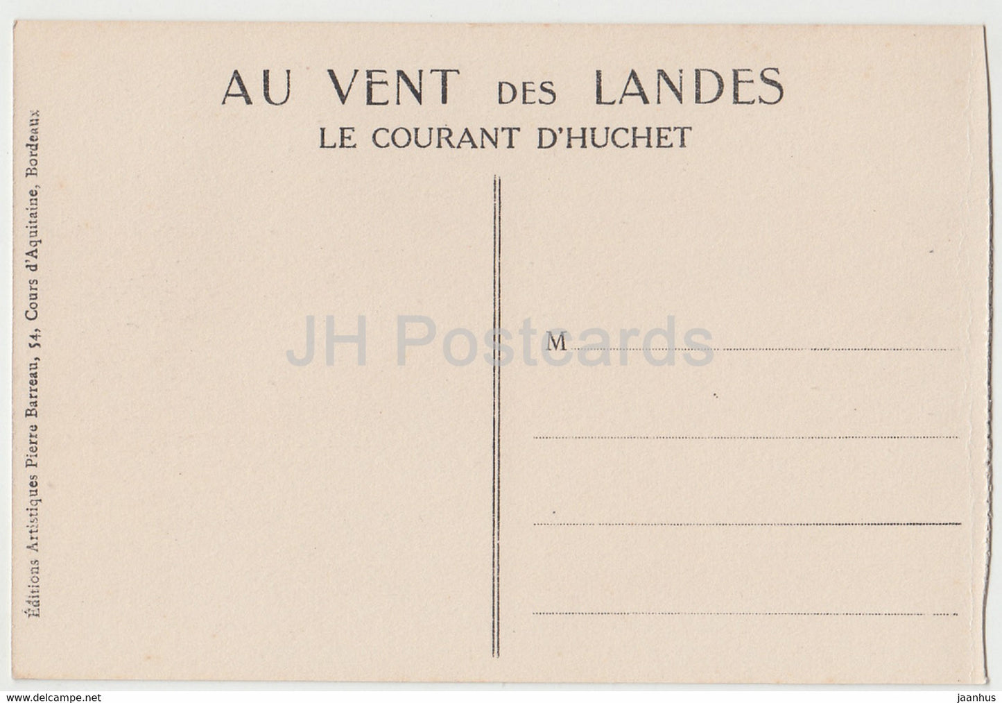Le Courant d'Huchet - Les Exile - Gabriel Dufau - 1 - boat - old postcard - France - unused