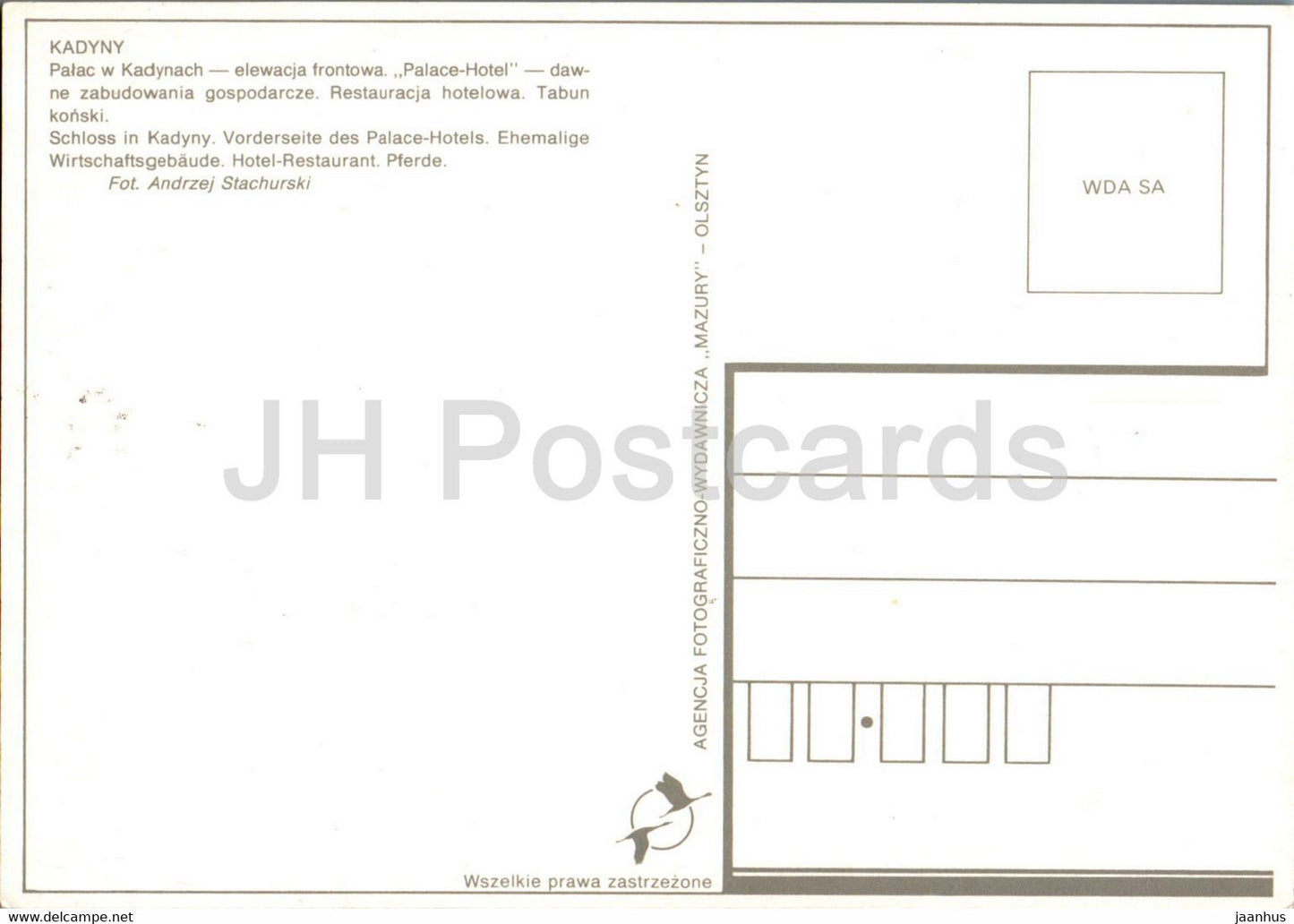 Kadyny - Palac - Palace Hotel - Restauracija Hotelowa - Tabun Konski - Restaurant - Palace - Multiview - Polen - unbenutzt