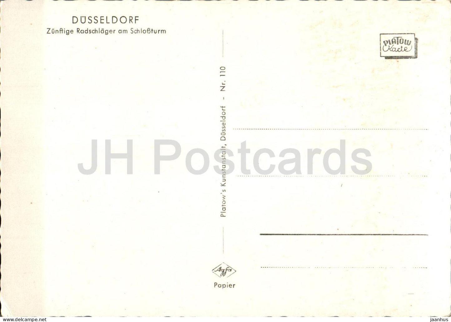 Düsseldorf - Zunftige Radschlager am Schlossturm - 110 - Deutschland - unbenutzt
