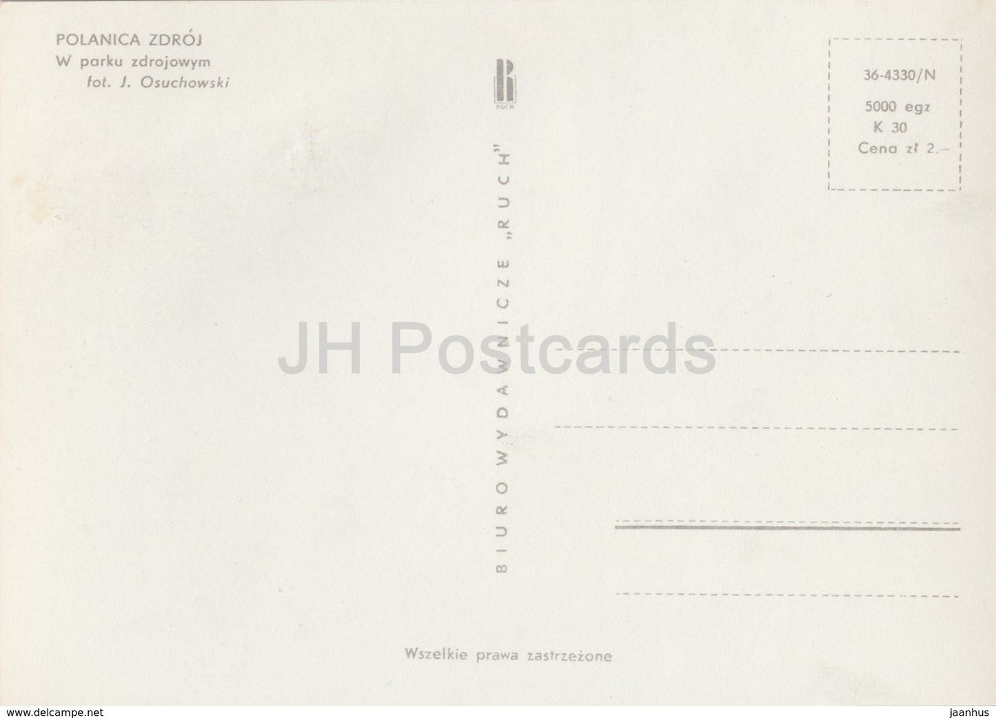 Polanica Zdroj – Im Kurpark – Brunnen – Polen – unbenutzt