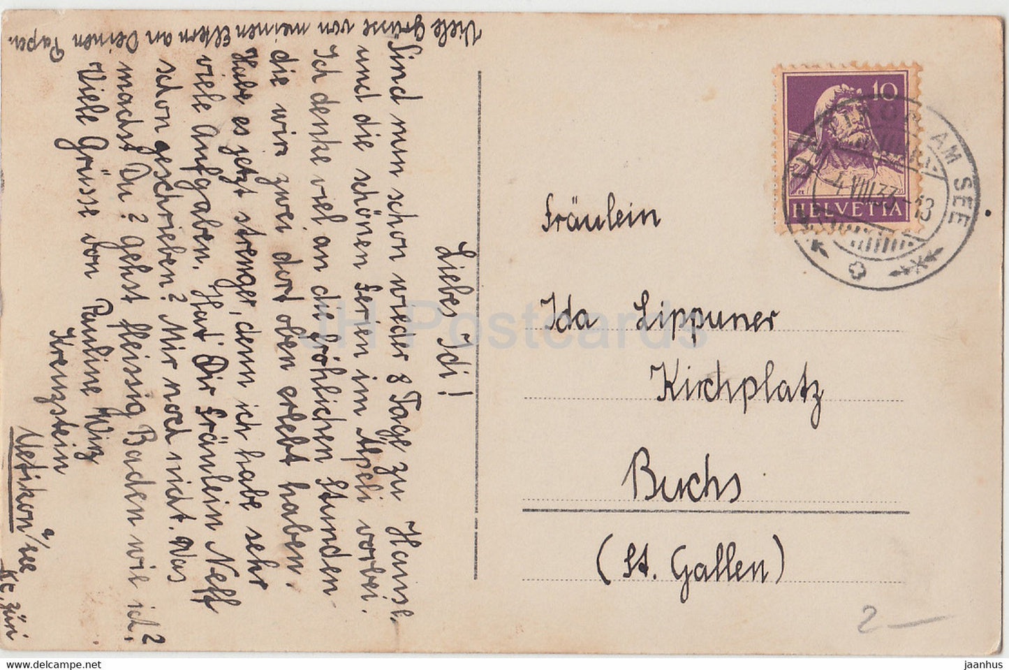 lake view - Amag 64396/6 - old postcard - 1933 - used