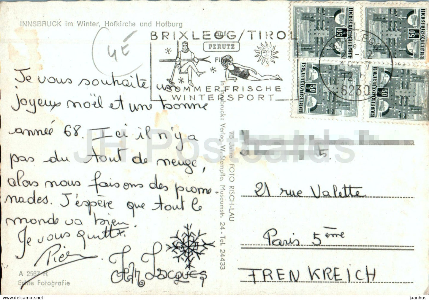 Innsbruck im Winter - Hofkirche - Hofburg - 2567 - Autriche - occasion