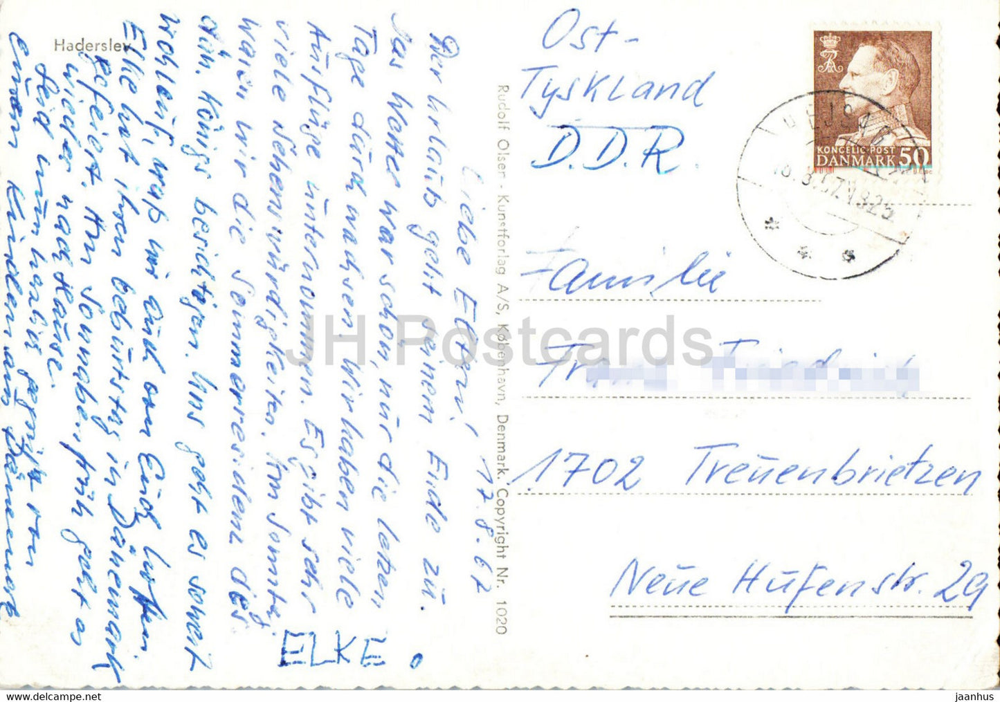 Haderslev - town views - multiview - 1967 - Denmark - used