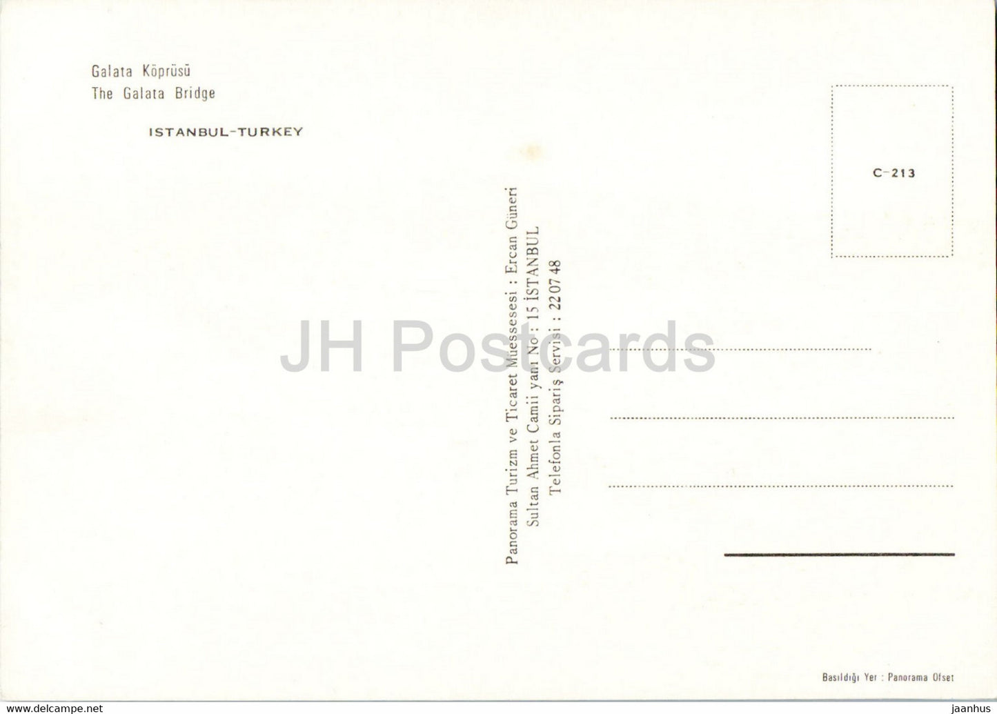 Istanbul - The Galata Bridge - ship - boat - 213 - Turkey - unused