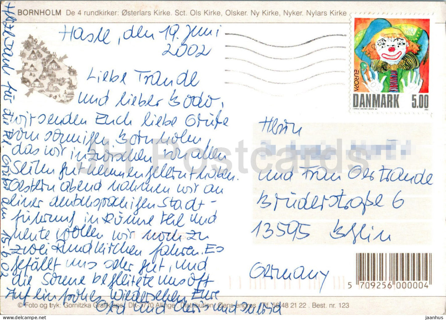 Bornholm - Bornholms rundkirker - Bornholm's round churches - church - multiview - 123 - 2002 - Denmark - used