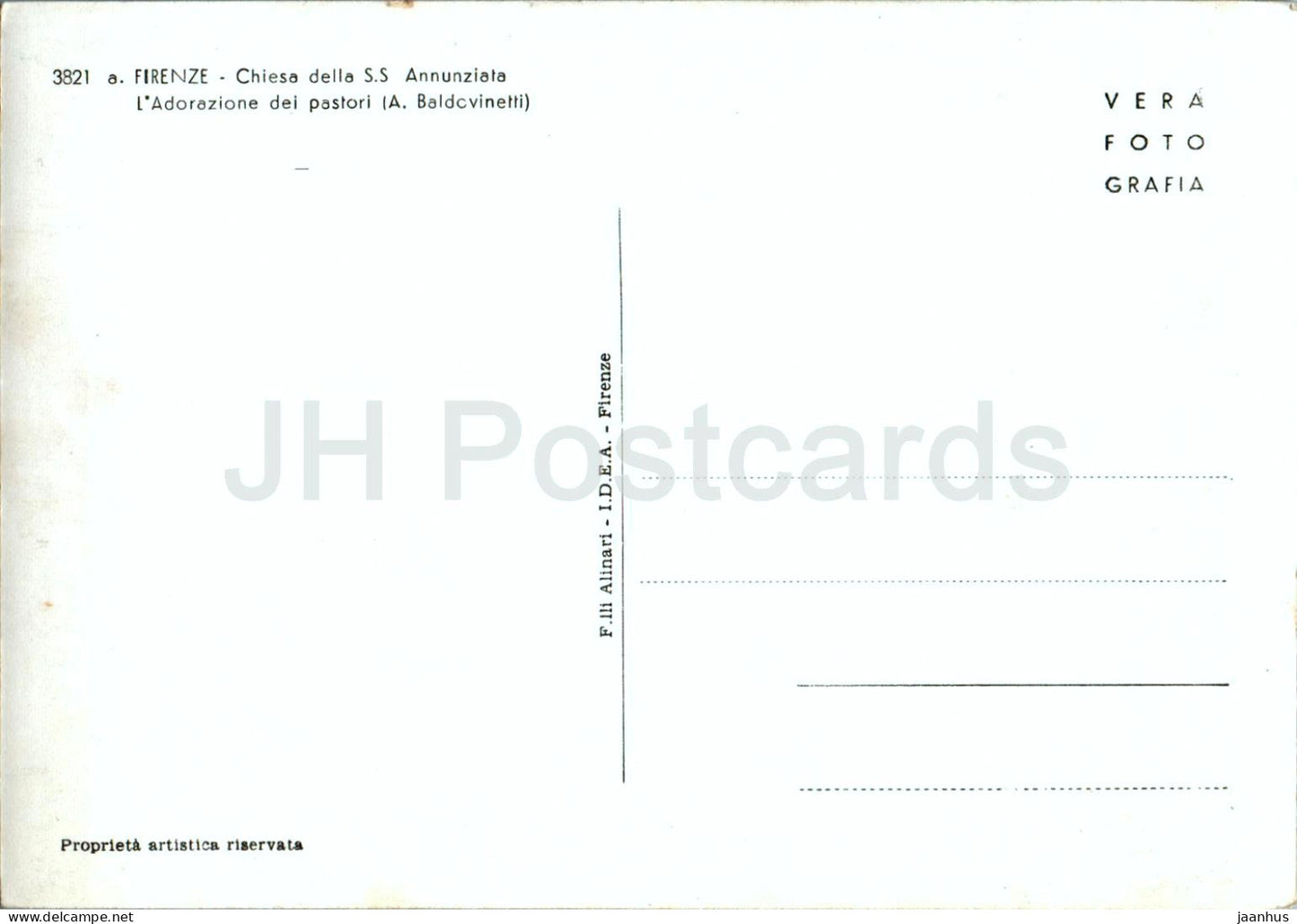 Firenze - Florence - Chiesa della S S Annunziata - L'Adorazione dei Pastori by A. Baldovinetti - 3821 - Italy - unused