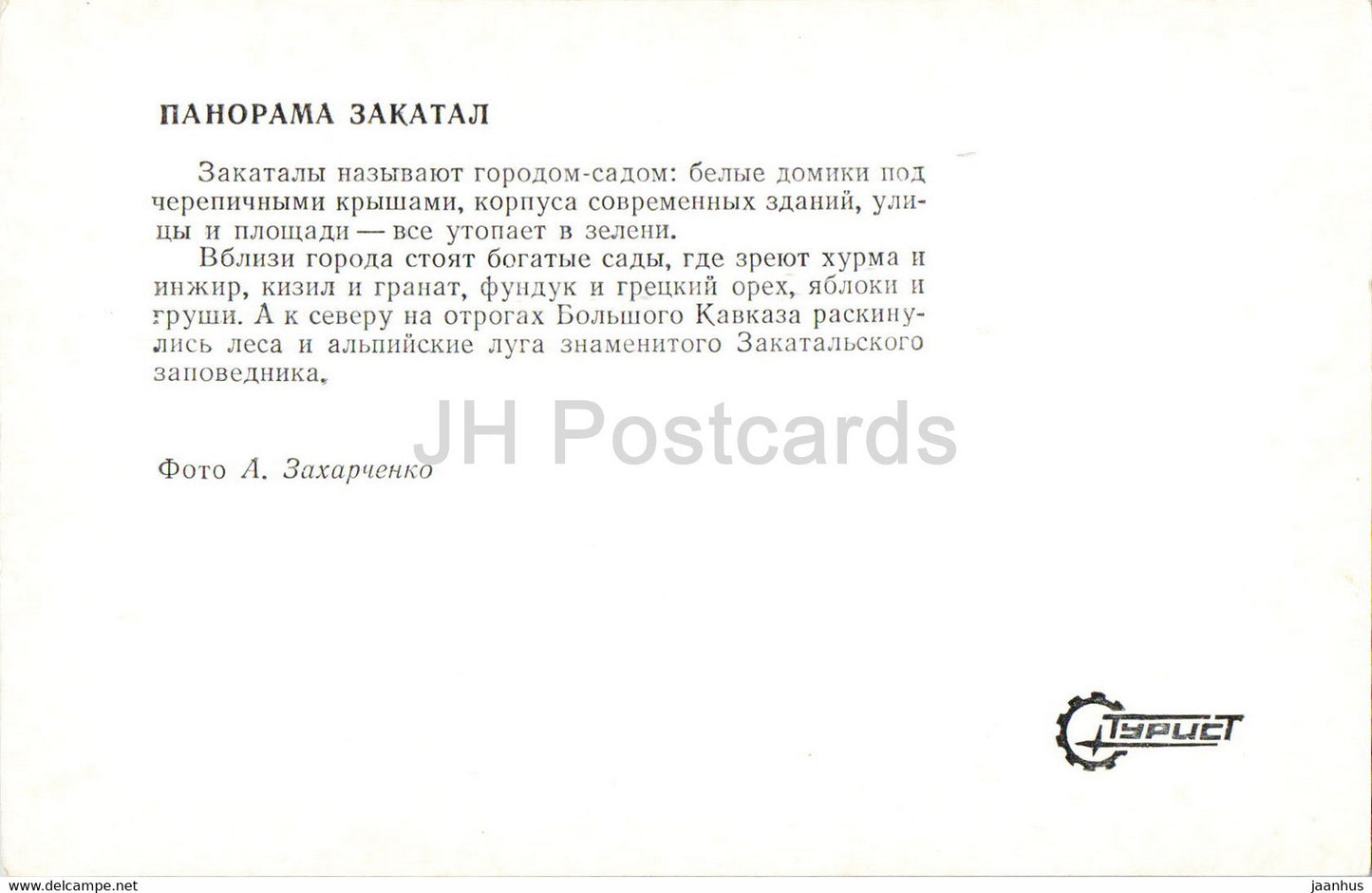 Zaqatala - Zakatala - Zakataly - panorama of the city - 1976 - Azerbaijan USSR - unused