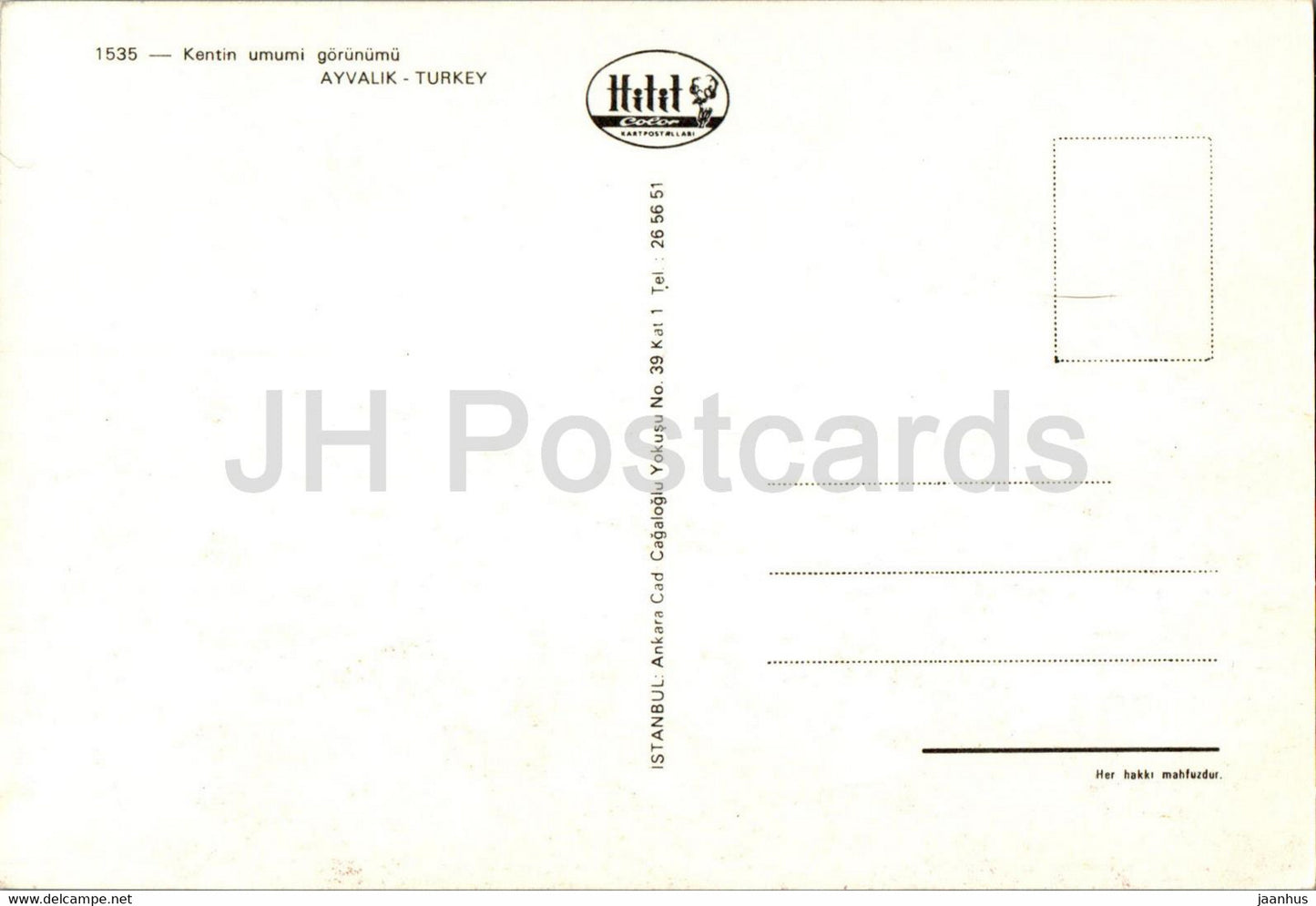 Ayvalik - Kentin umumi gorunumu - General view of the city - 1535 - Turkey - unused