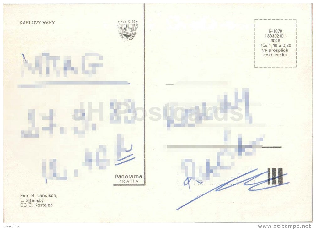 colonnade - spa - buildings - Karlovy Vary - Karlsbad - Czechoslovakia - Czech - used 1983 - JH Postcards