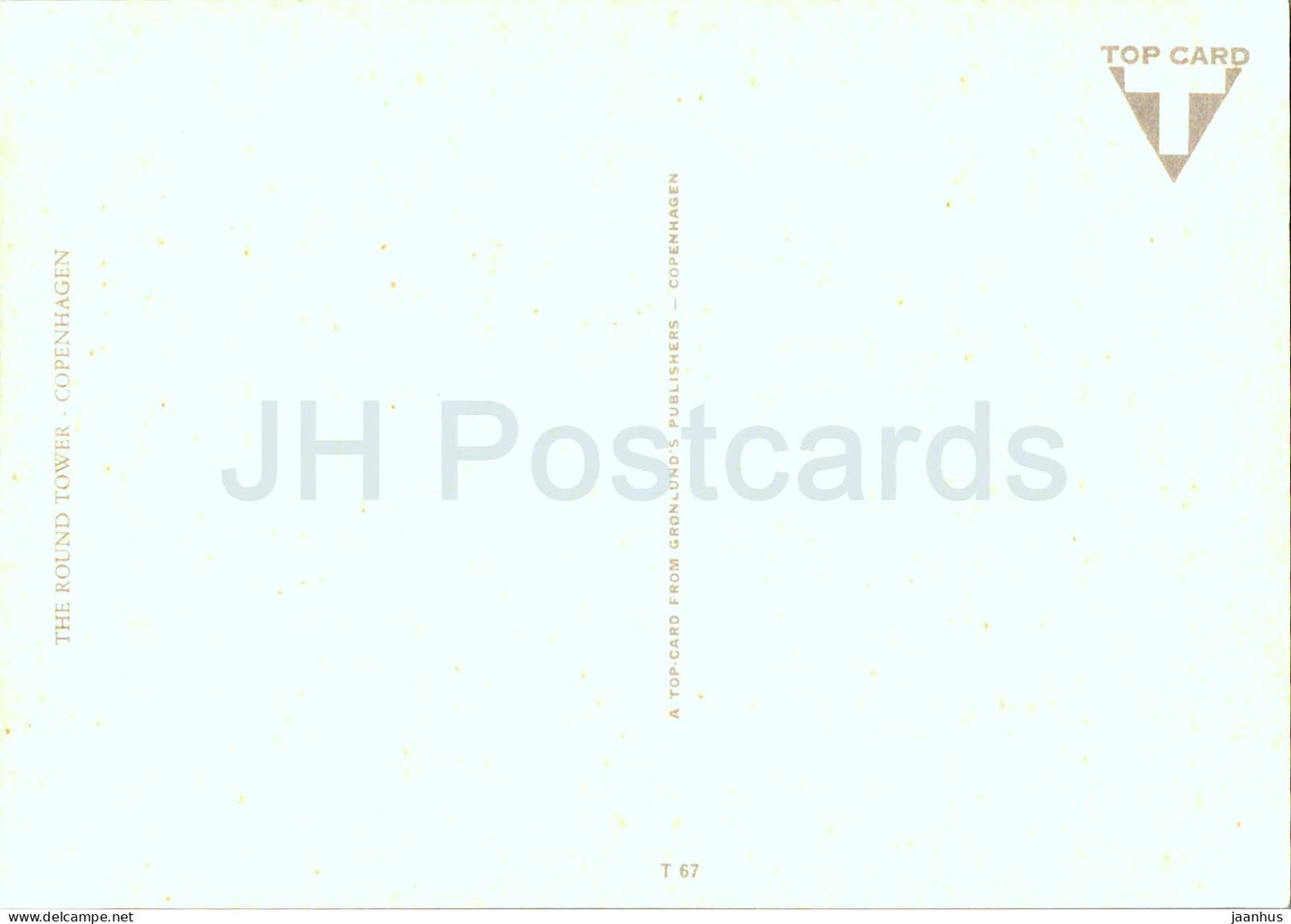 Copenhague - Kobenhavn - La Tour Ronde - T 67 - Danemark - inutilisé