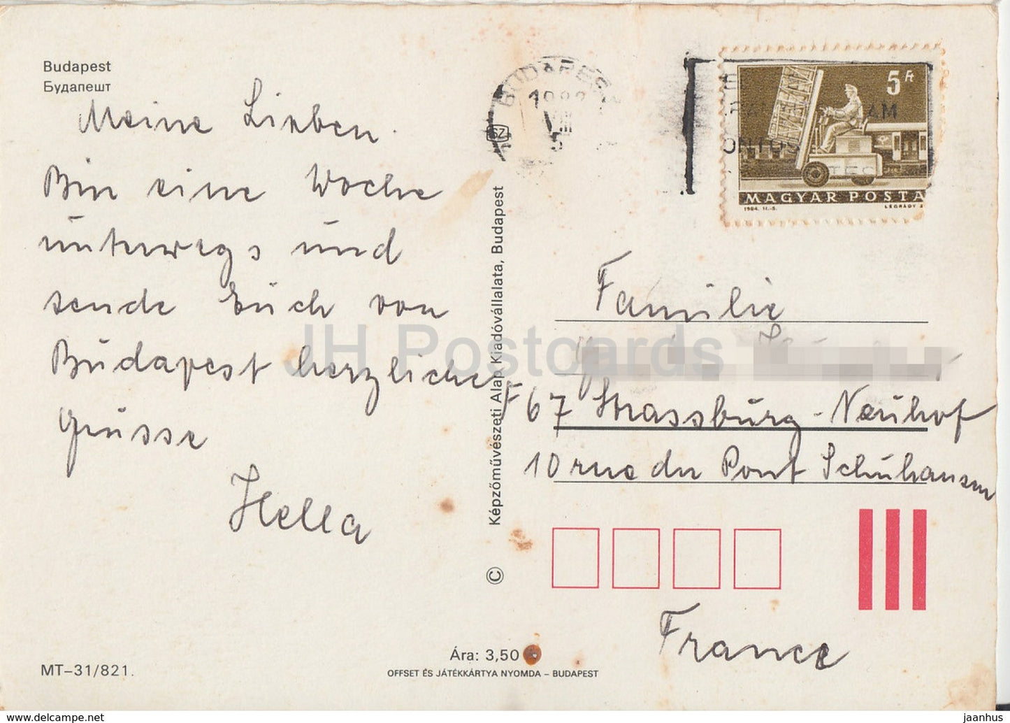 Budapest - château - voitures BMW - architecture - multiview - années 1980 - Hongrie - occasion