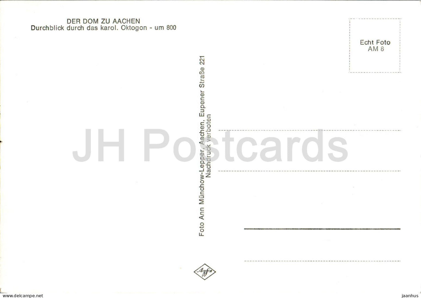 Aix-la-Chapelle - Der Dom zu Aachen - Durchblick durch das karol Oktogon - cathédrale - AM 8 - Allemagne - inutilisé