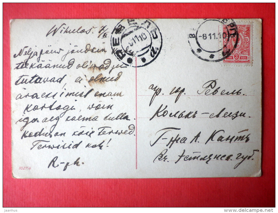 photograph - river - mountains - 1027/4 - circulated in Estonia Reval Imperial Russia 1910 - JH Postcards