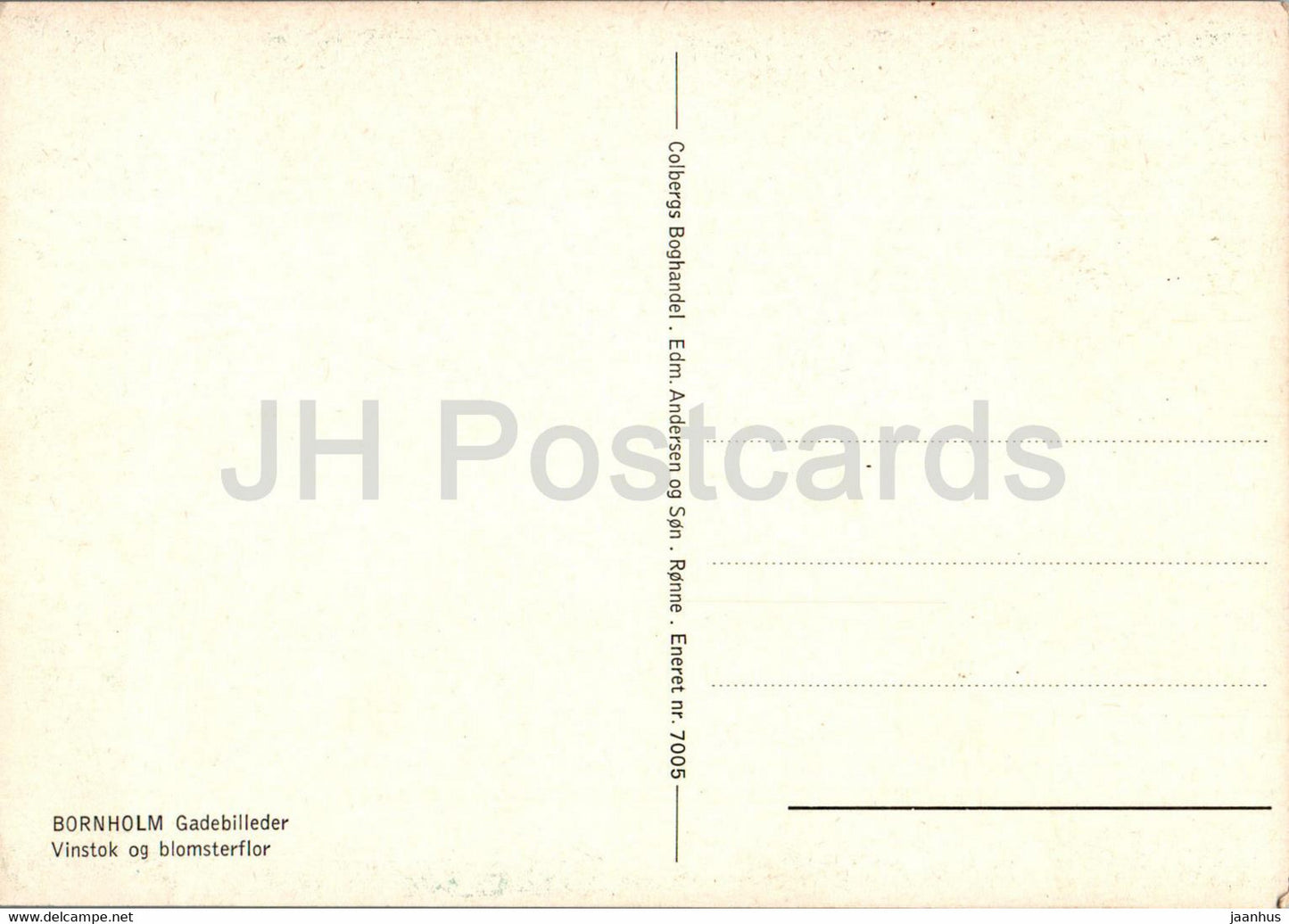 Bornholm - Gadebilleder - Vinstok og blomsterflor - street view - flowers - multiview - 7005 - Denmark - unused