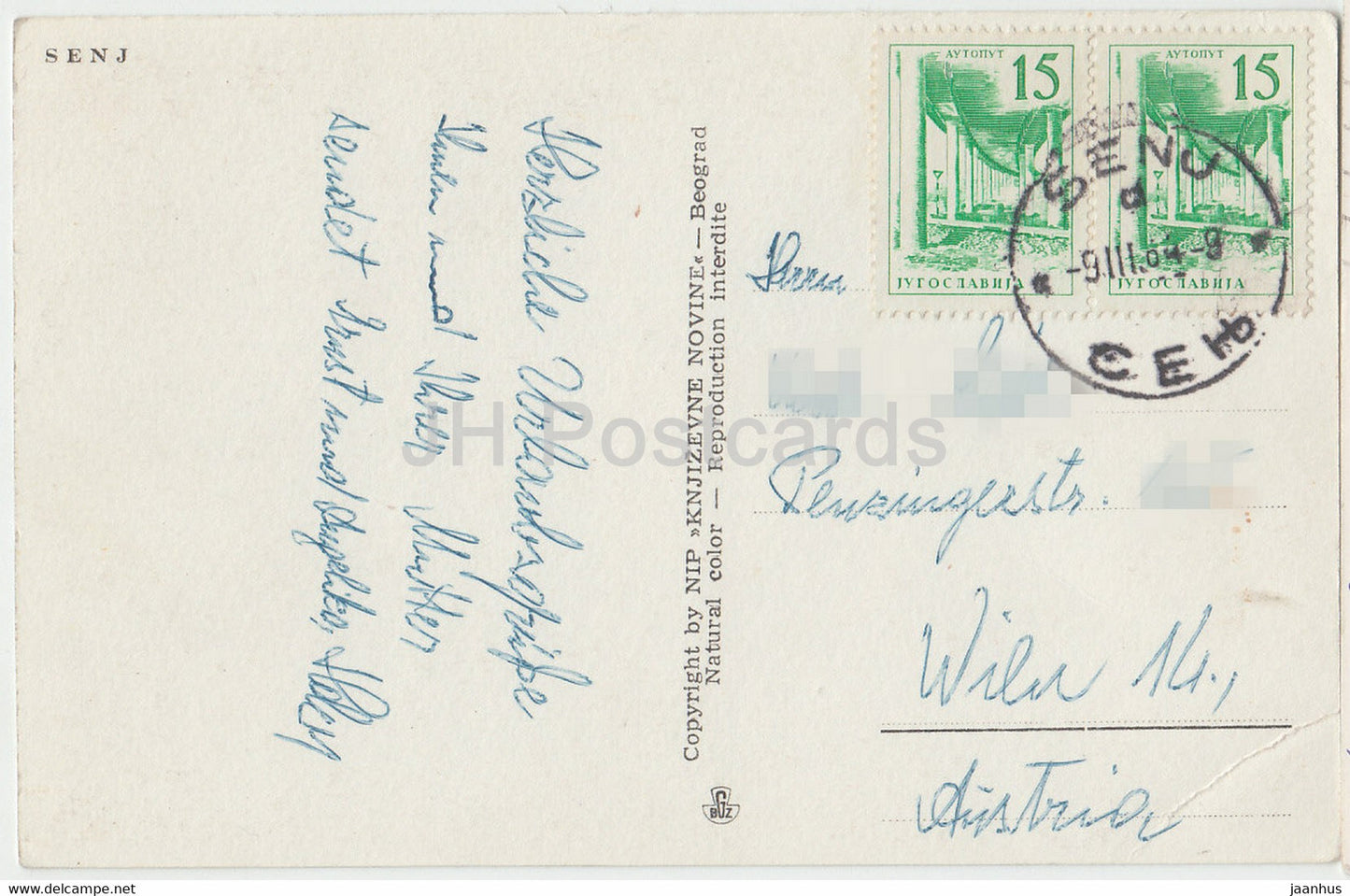 Senj - Stadtansicht - 1964 - Jugoslawien - Kroatien - gebraucht