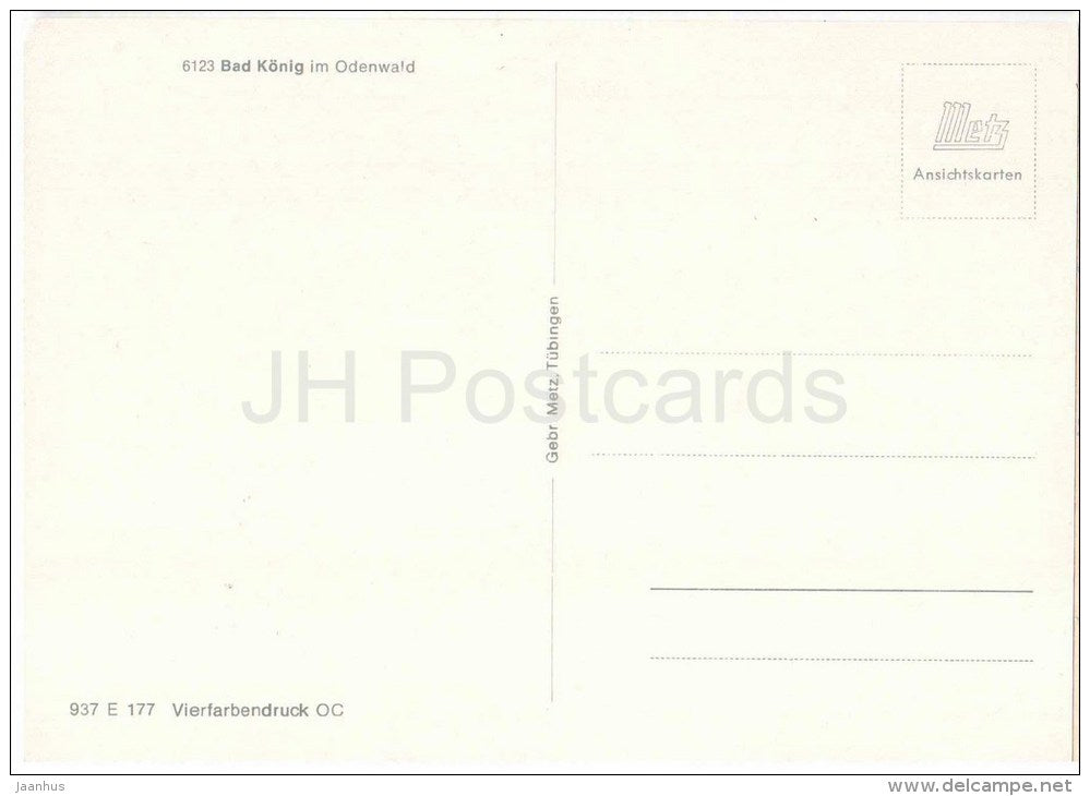 Bad König im Odenwald - wassermühle - watermill - 6123 - Germany - ungelaufen - JH Postcards