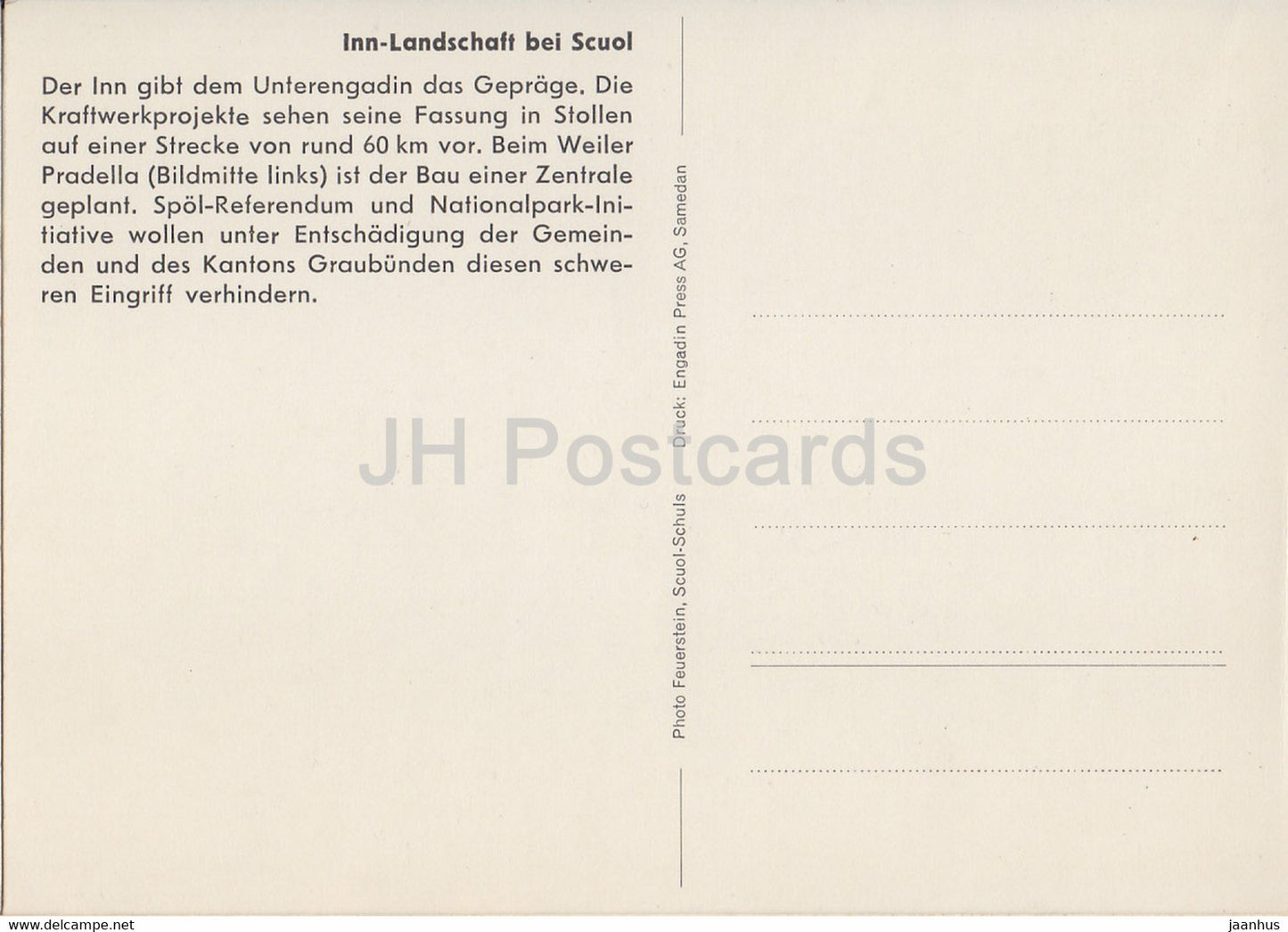 Inn Landschaft bei Scuol - Switzerland - unused