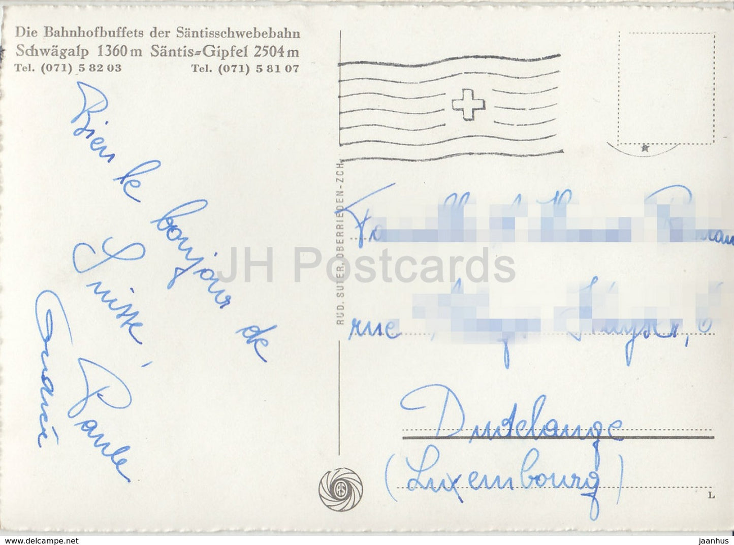 An der Strasse zur Schwagalp mit Santis 2504 m - vieille voiture - 1 - 2996 - Suisse - cartes postales anciennes - d'occasion