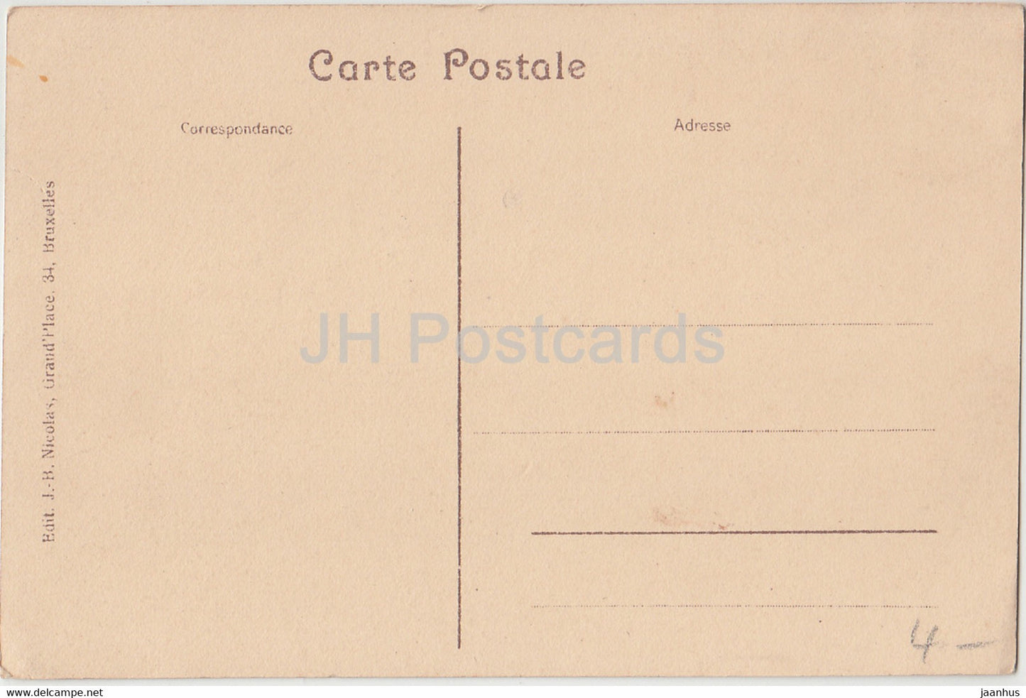 Bruxelles - Brussels - Place Royale - Konigsplatz - tram - old postcard - Belgium - unused