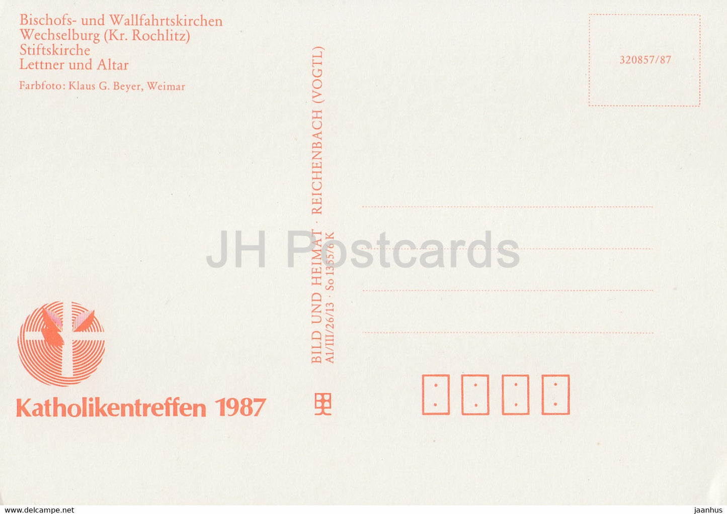 Wechselburg - Stiftskirche - Lettner und Altar - Bischofs- und Wallfahrtskirchen - church - 1987 - DDR Germany - unused