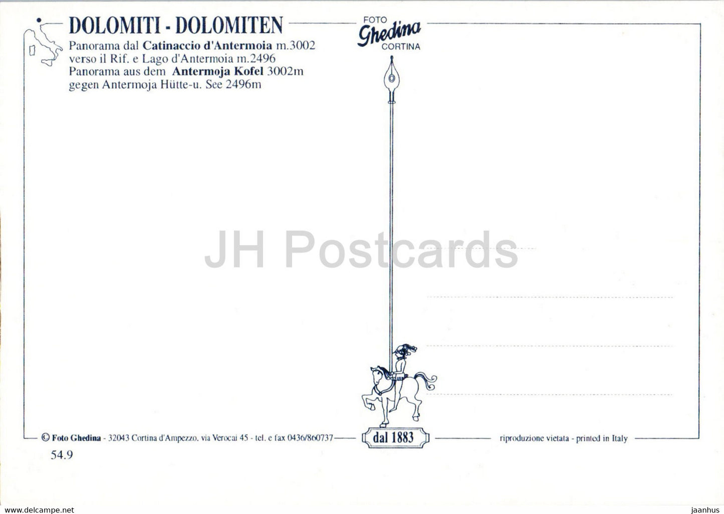 Catinaccio d' Antermoia - Antermoja Kofel - Italy - unused