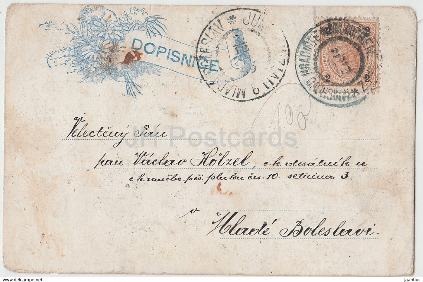 Pozdrav z Mnich Hradiste - Mnichovo Hradiste - old postcard - 1899 - Czech Republic - used