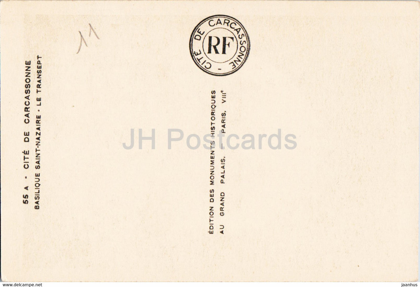 Cité de Carcassonne - Basilique de Saint Nazaire - Le Transept - cathédrale - 55 - carte postale ancienne - France - inutilisée