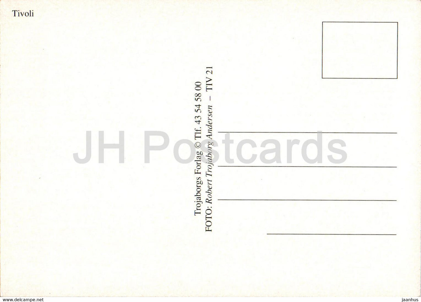 Copenhagen - Kopenhagen - Tivoli - TIV 21 - Denmark - unused