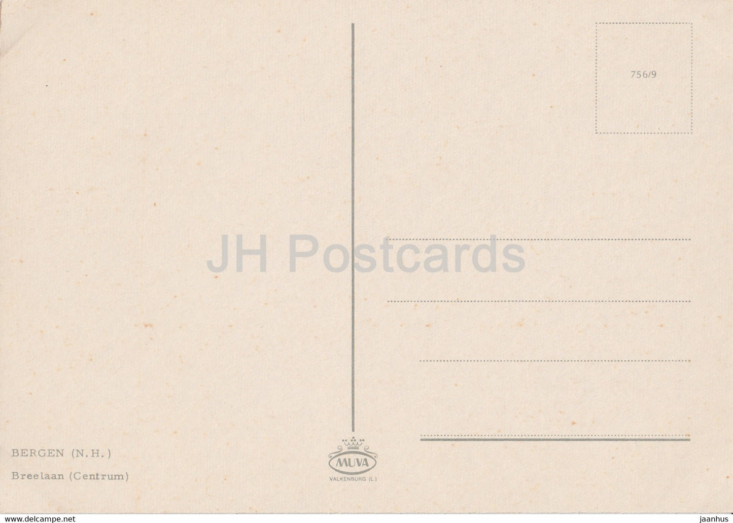 Bergen - Breelaan - Centrum - Netherlands - unused