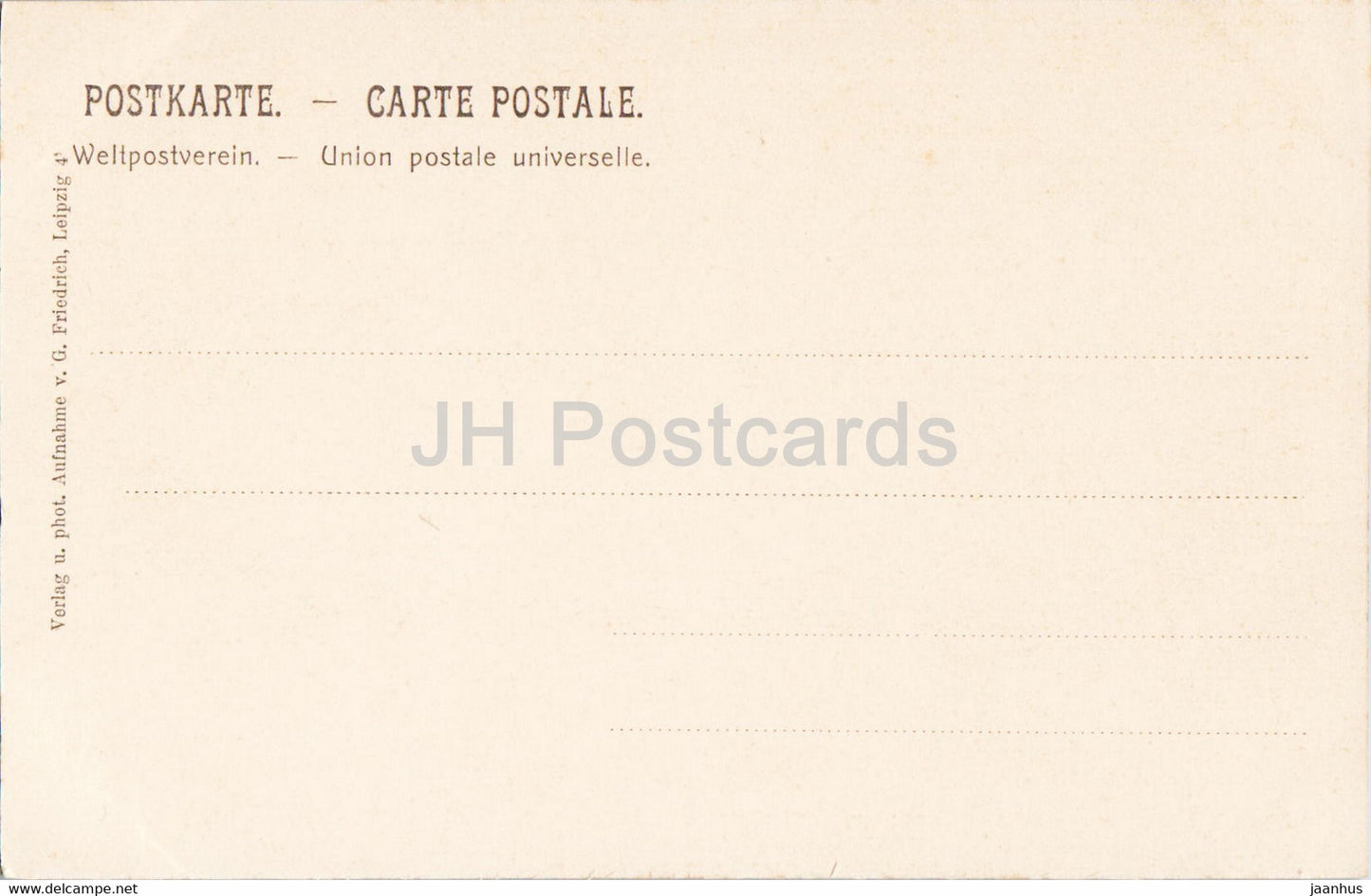 Leipzig - Pleissenparthie - Weg nach Connewitz - 1902 - carte postale ancienne - Allemagne - inutilisée