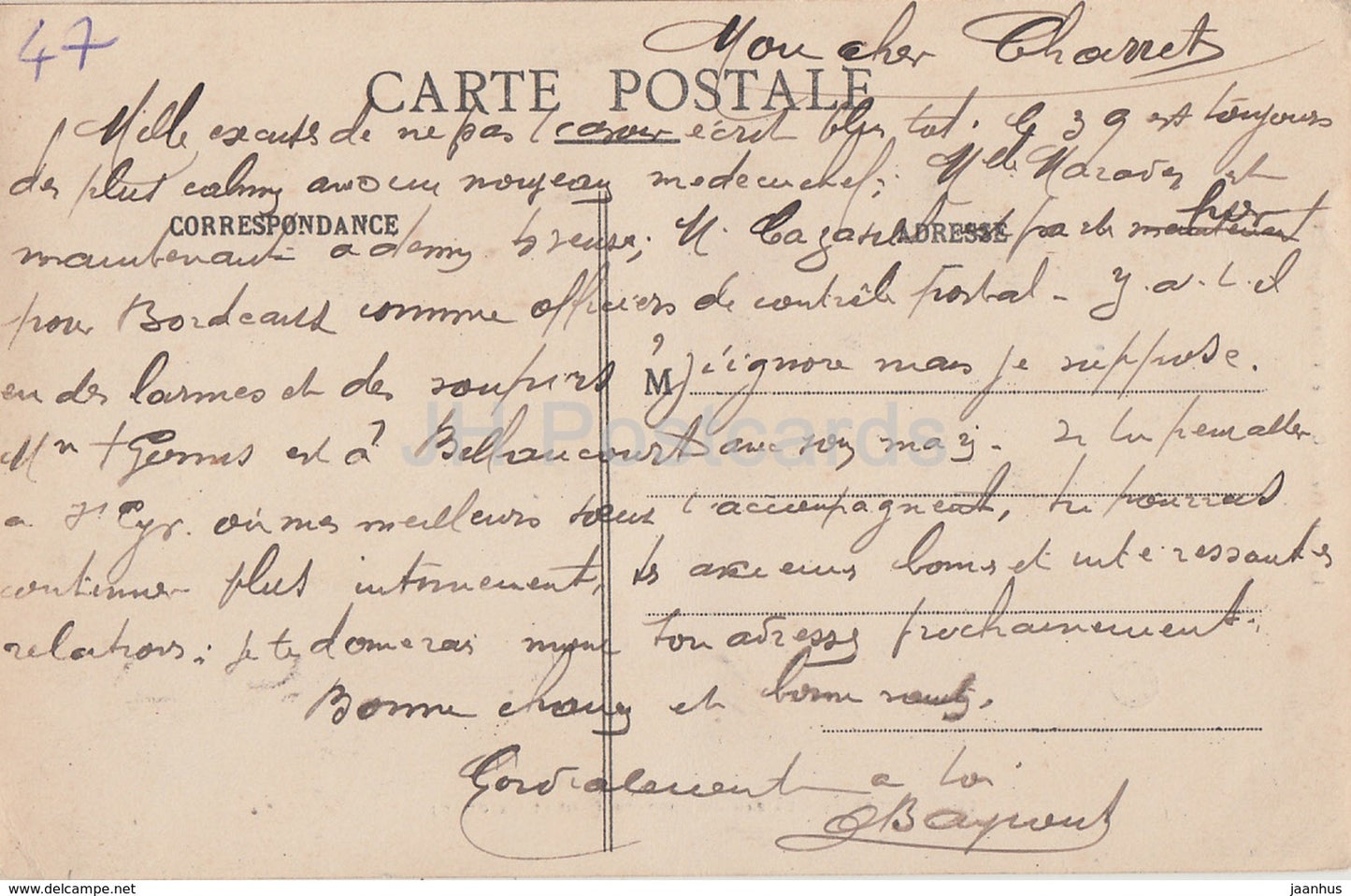 Ruines du Chateau de Bonaguil - castle ruins - 155 - old postcard - France - used