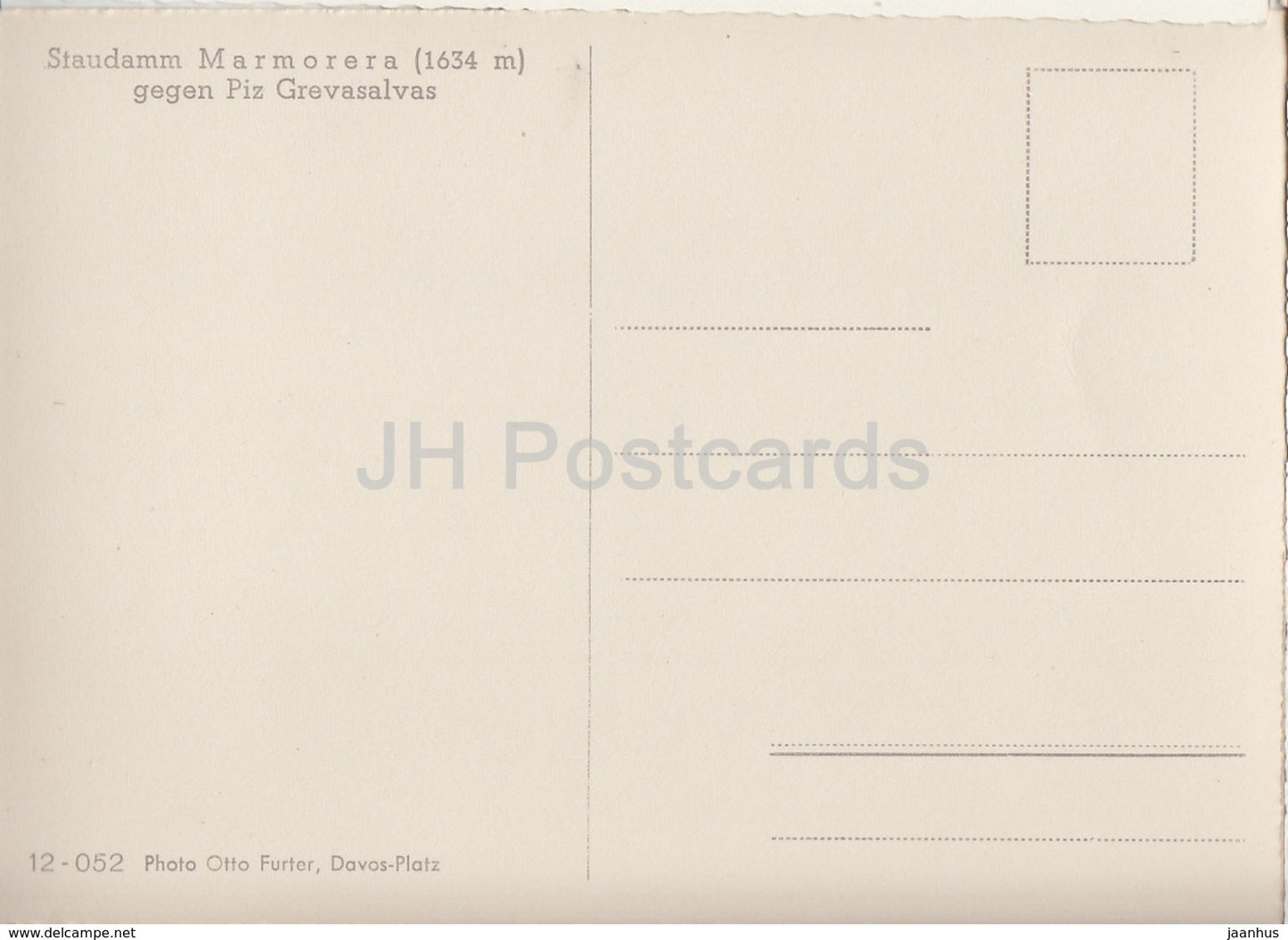 Staudamm Marmorera 1634 m gegen Piz Grevasalvas - Switzerland - unused