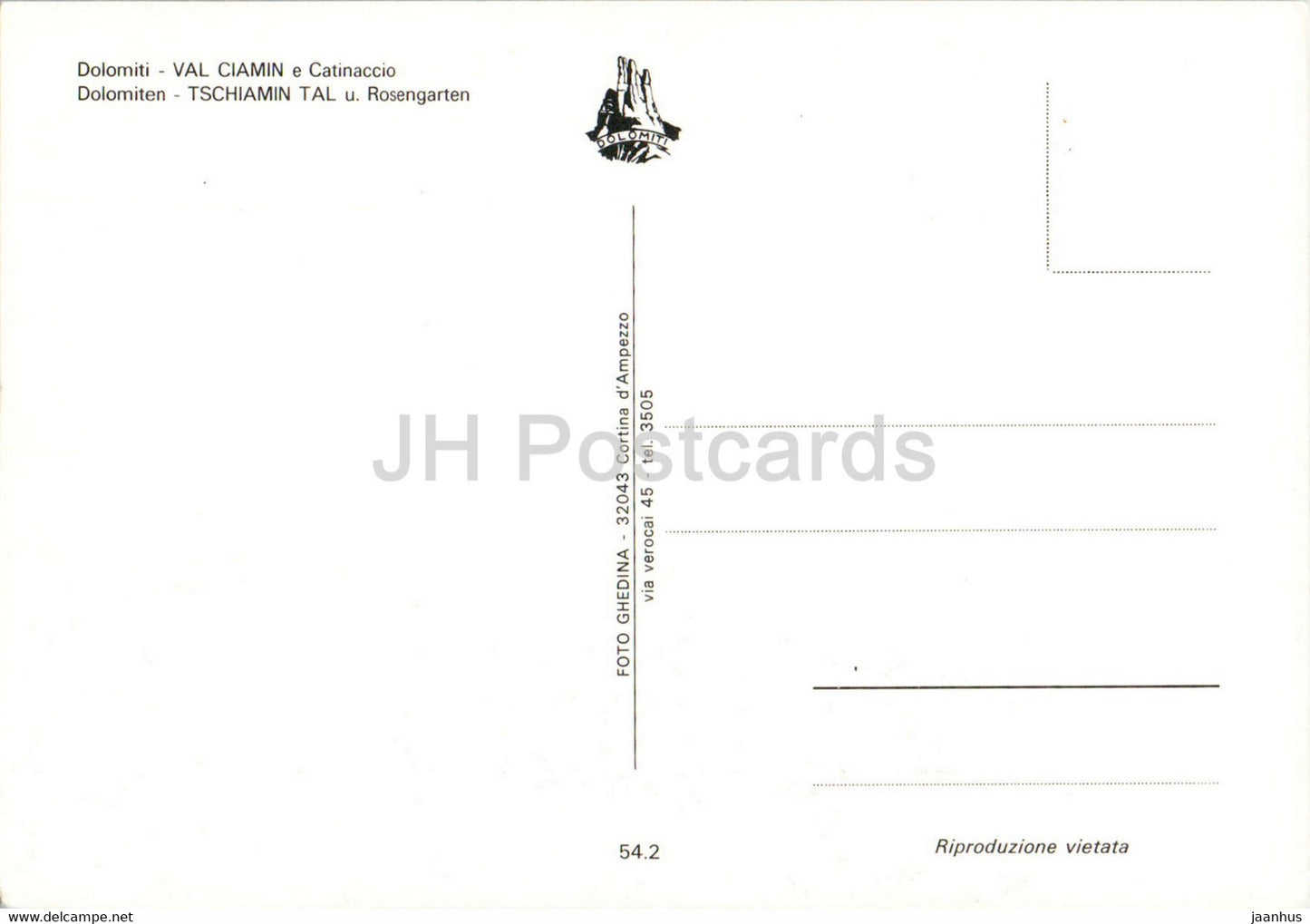 Dolomiti - Val Ciamin e Catinaccio - Rosengarten - Italy - unused
