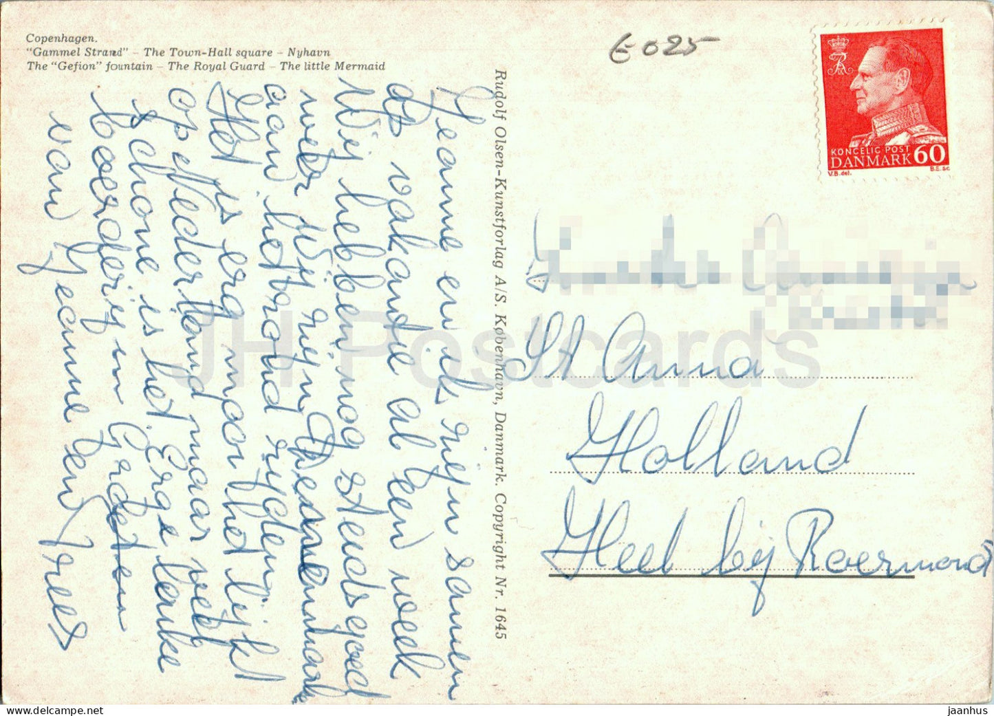 Copenhague - Kobenhavn - Fontaine de Gefion - Petite Sirène - Garde royale - multivue - 1645 - Danemark - utilisé